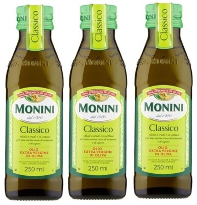 3er-Pack Monini Classico Natives Olivenöl Extra,Olio Extra Vergine Oliva,250ml