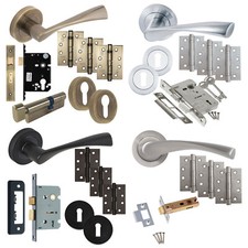 Astor Twirl Internal Fire Rated Door Handle Packs Latch Lock Bathroom Euro Pack