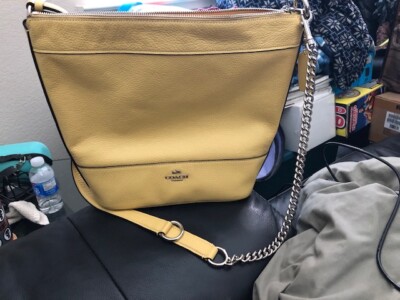 美品 COACH PAXTN DFFLE CHAIN SHOULDER BAG Coach F72692 Paxton Duffle Shoulder Bag Crossbody Yellow New!!! | eBay