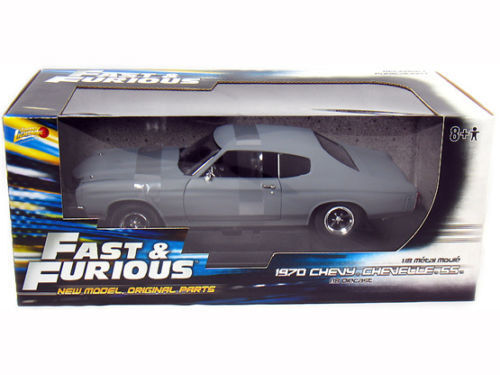 1:18 Fast and Furious 70 Chevy Chevelle SS Gray Primer by Johnny Lightning  - Photo 1 sur 1