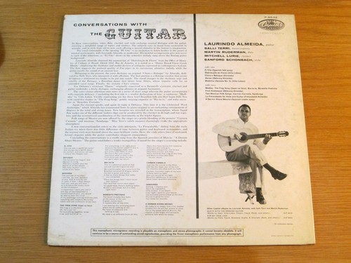 MONO CLASSICAL LP - LAURINDO ALMEIDA - CAPITOL 8532 - "CONVERSATIONS w/GUITAR" - Picture 2 of 2