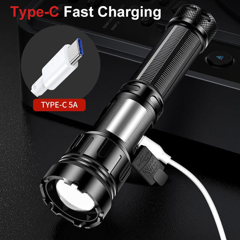 1000000 Lumens Super Bright LED Tactical Flashlight Rechargeable LED