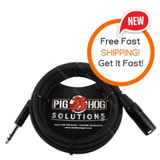 2 Pack Pig Hog PX-TMXM2 - TRS(M)-XLR(M) Male Shielded Balanced Cable 10ft