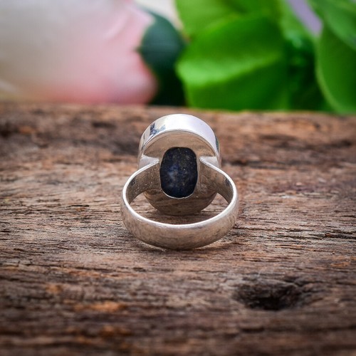 Increíble Lapislázuli Gema 925 Plata de Ley Handmade Anillo Regalo para Ella - Imagen 3 de 5