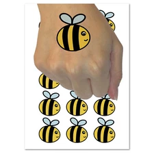Buzzy Bumble Bee Temporary Tattoo Water Resistant Fake Body Art Set