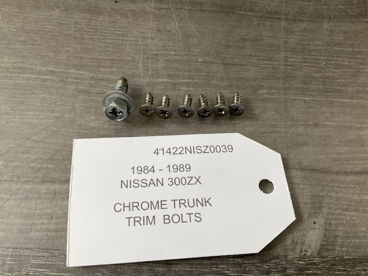 1984 1985 1986 1987 1988 1989 NISSAN 300ZX CHROME TRUNK TRIM BOLTS