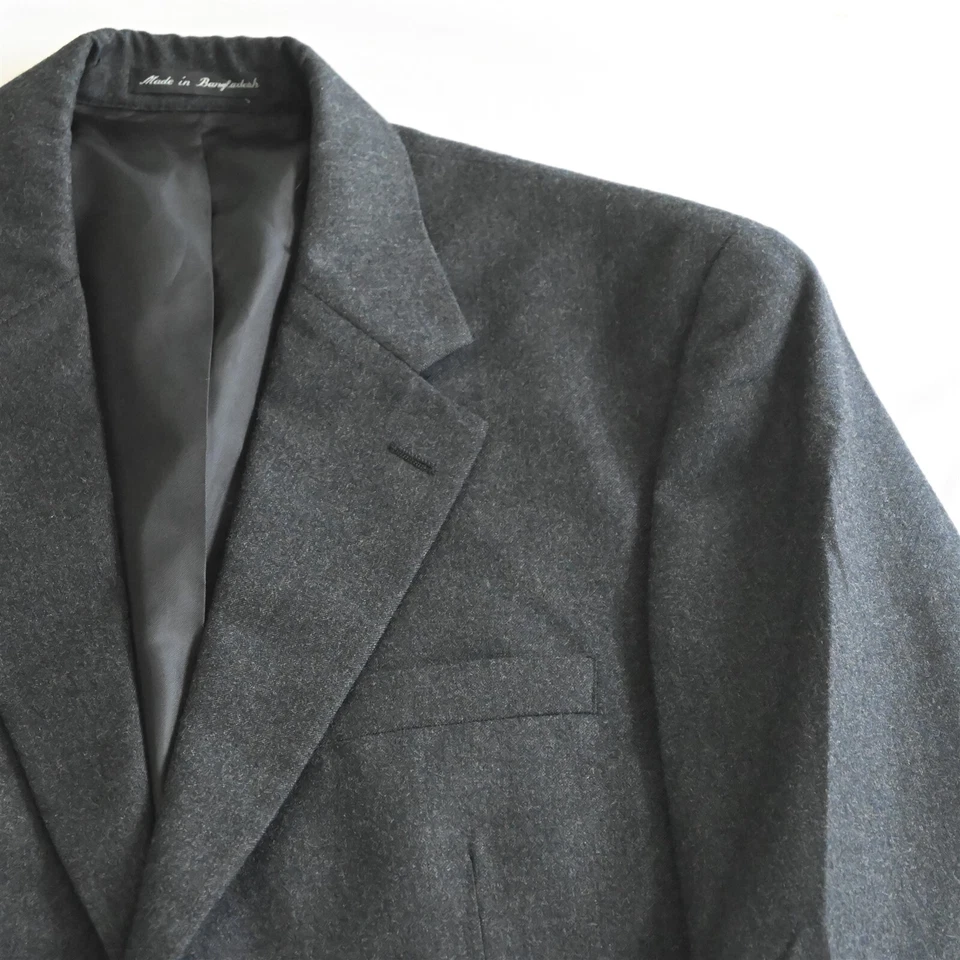 Savile Row 40R серый фланелевый 100% шерсти блейзер спортивное пальто костюм куртка - Изображение 2 из 4