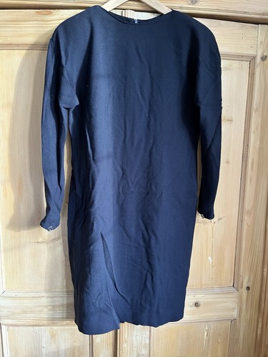 Jean Muir, Vintage Jean Muir Marine Kleid Größe 10