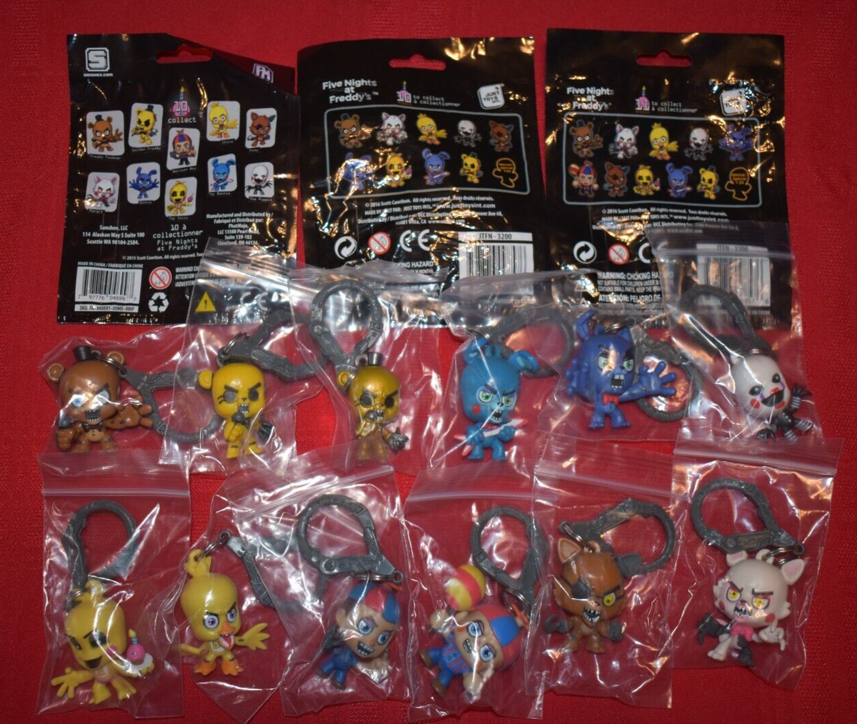 fnaf グッズ まとめ売り FNAF Five Nights at Freddy's Full Set Backpack Hangers 12 Series 1