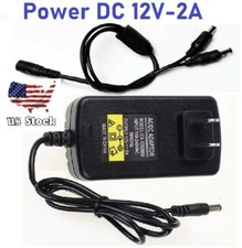 12V 2A AC / DC Power Supply Adapter for 100V-240V 50/60Hz Adapter 1to2 Splitter