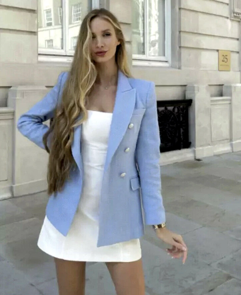 Tweed blazer sales womens zara