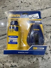 IRWIN STRAIT-LINE, WIDE DOOR CHALK FILL, 3X FASTER, 100 Ft Blue