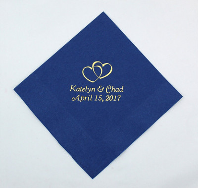 50 personalized beverage napkins wedding birthday graduation party shower baby