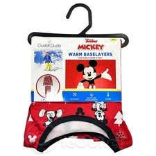 NEW Cuddl Duds Toddler Thermal Layer Crew & Leggings MICKEY MOUSE Base Layer Set