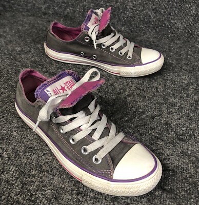 grey double tongue converse