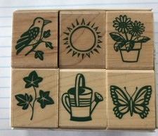 Hero Arts Garden wood mount rubber stamp set