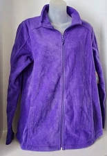 NWT Womens MAGELLAN Outdoors Soft Purple Polar Fleece Full Zip Jacket XL Pockets