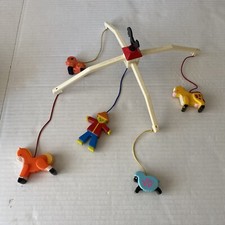 Fisher Price Farm Mobile 166 Partial Vintage 1970s Animal Sheep Horse Cow Pig