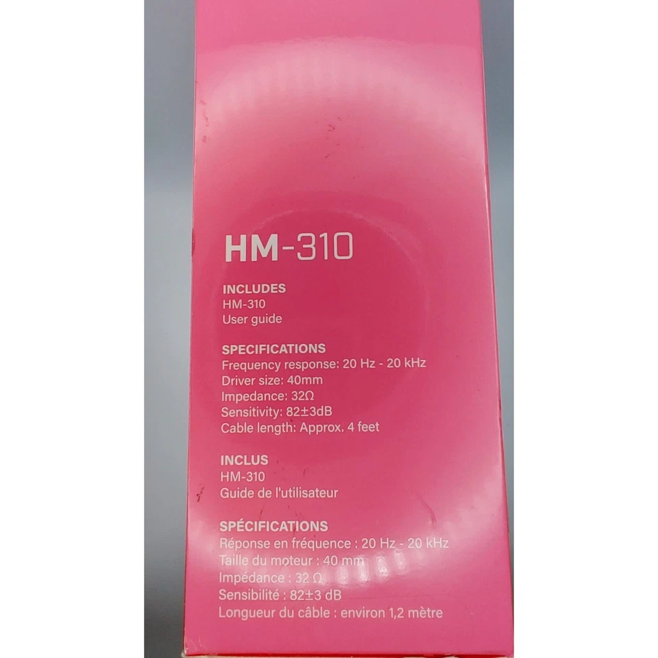 Auriculares aptos para niños control de volumen sobre la oreja 85dB micrófono en línea conector de 3,5 mm rosa Foto 4 de 4