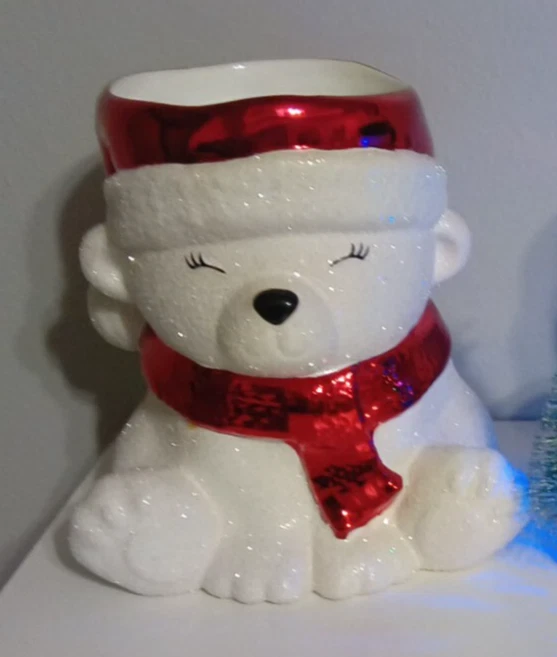 Bath & Body Works Snowman / Polar bear 3Wick Candle Holder * read description - Image 3 of 4