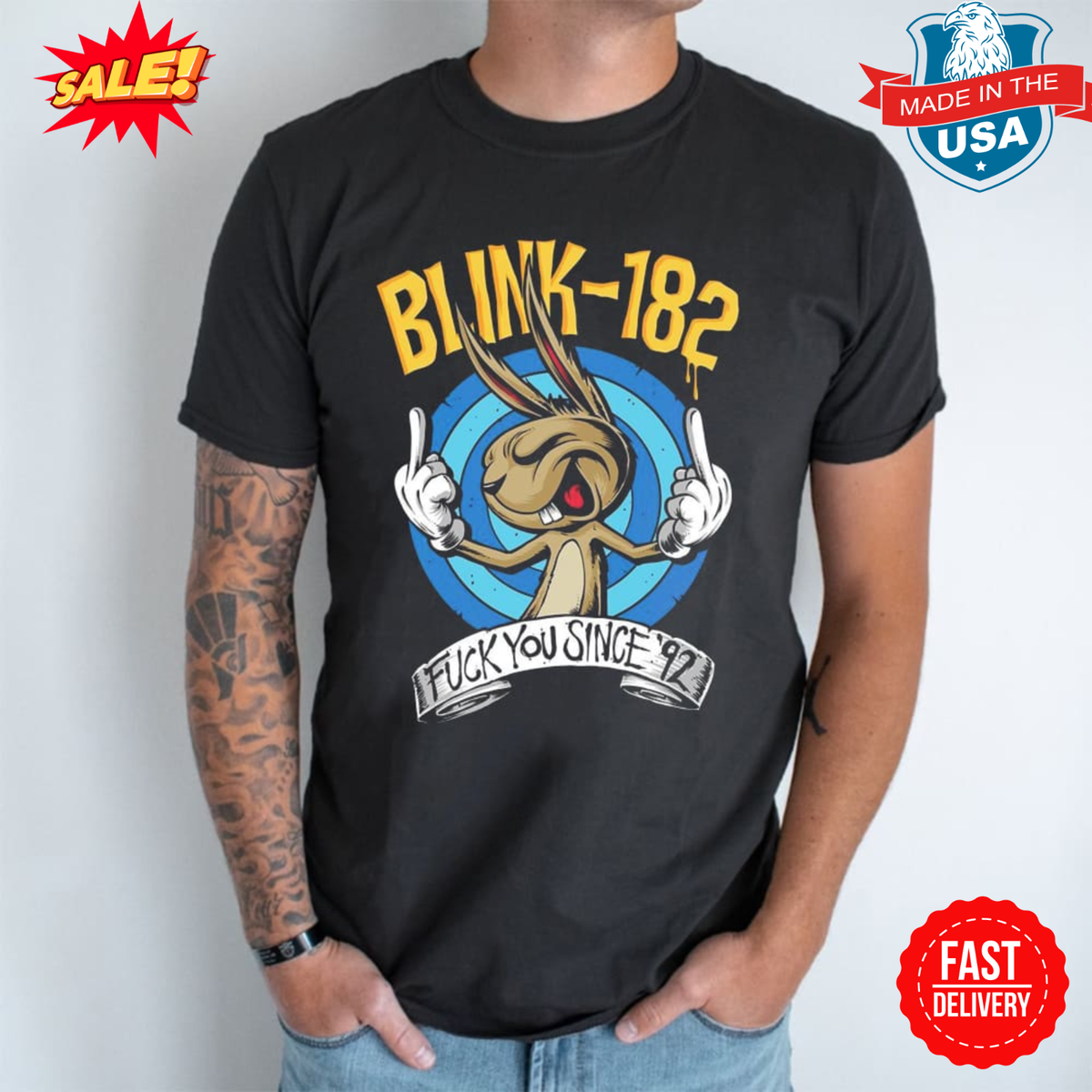 Blink 182 Bunny F You Since 92 Unisex T-Shirt S-5XL | eBay