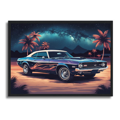 Auto Poster gerahmtes Wandbild Fahrzeug Man Cave Bild A4 - A1 Wohndeko Design