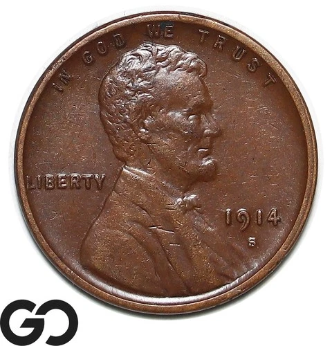 1914-S Lincoln Cent Wheat Penny, Choice AU++ Better Date