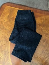 Women s Chico's Black Jacquard Paisley Pattern Trouser Pants