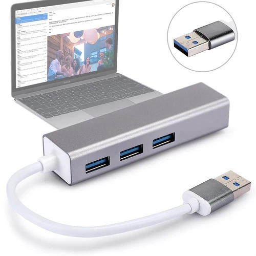 Dm He83 Aluminiumlegierung Verdrahtete Netzwerkkarte 100M USB 3.0 Hub Adapt KUI