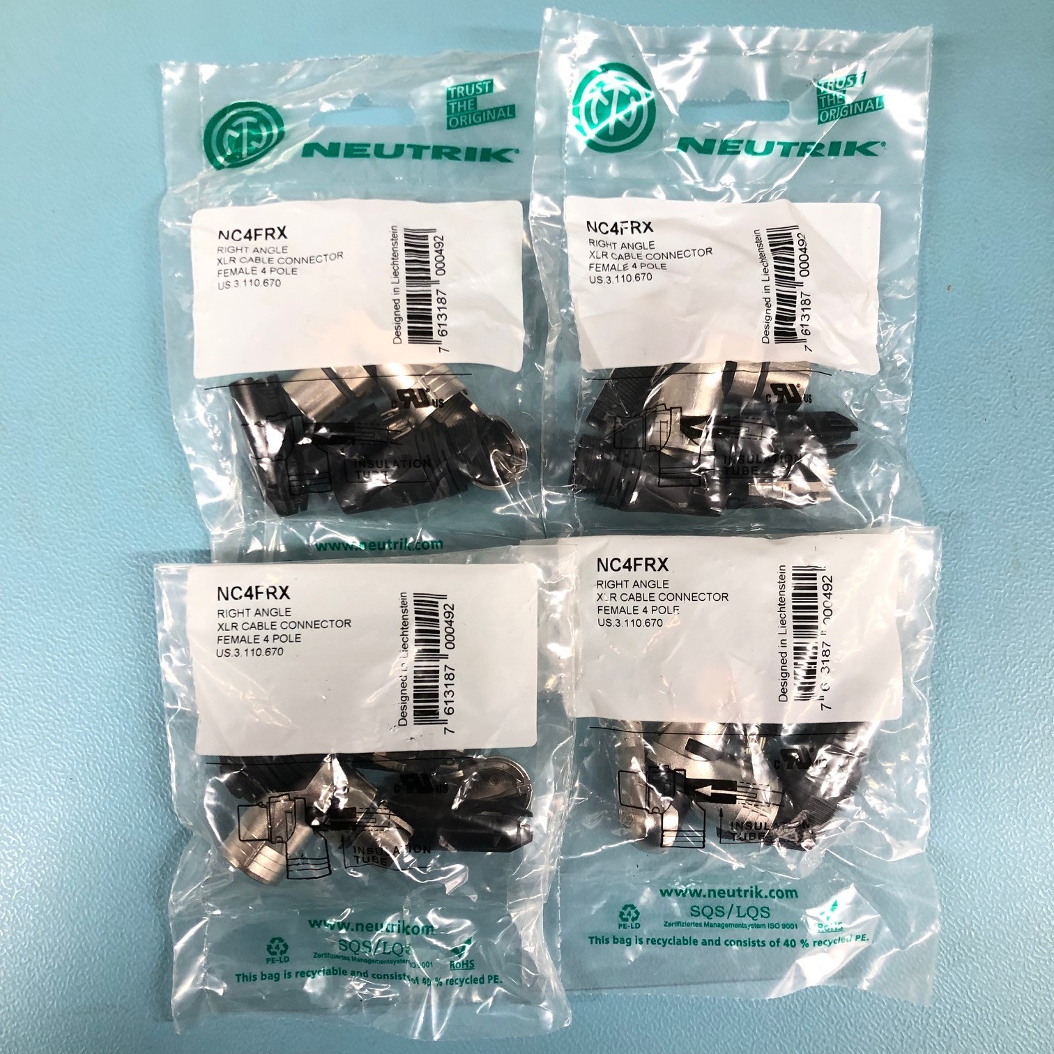 Neutrik XLR-Kabelbuchse Serie RX, Audio Stecker, Silber - Bild 2
