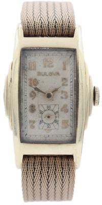 Vintage Bulova Stepped Deco Men's Mechanical Wristwatch 10 AE USA 10k RGP