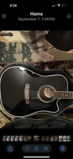 Takamine EF341SC Pro Series Dreadnought Cutaway Acoustic-Electric Guitar Black