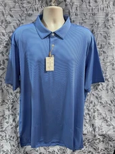 Peter Millar Crown Summer Comfort Performance Jersey Polo Men's Size XXL Blue