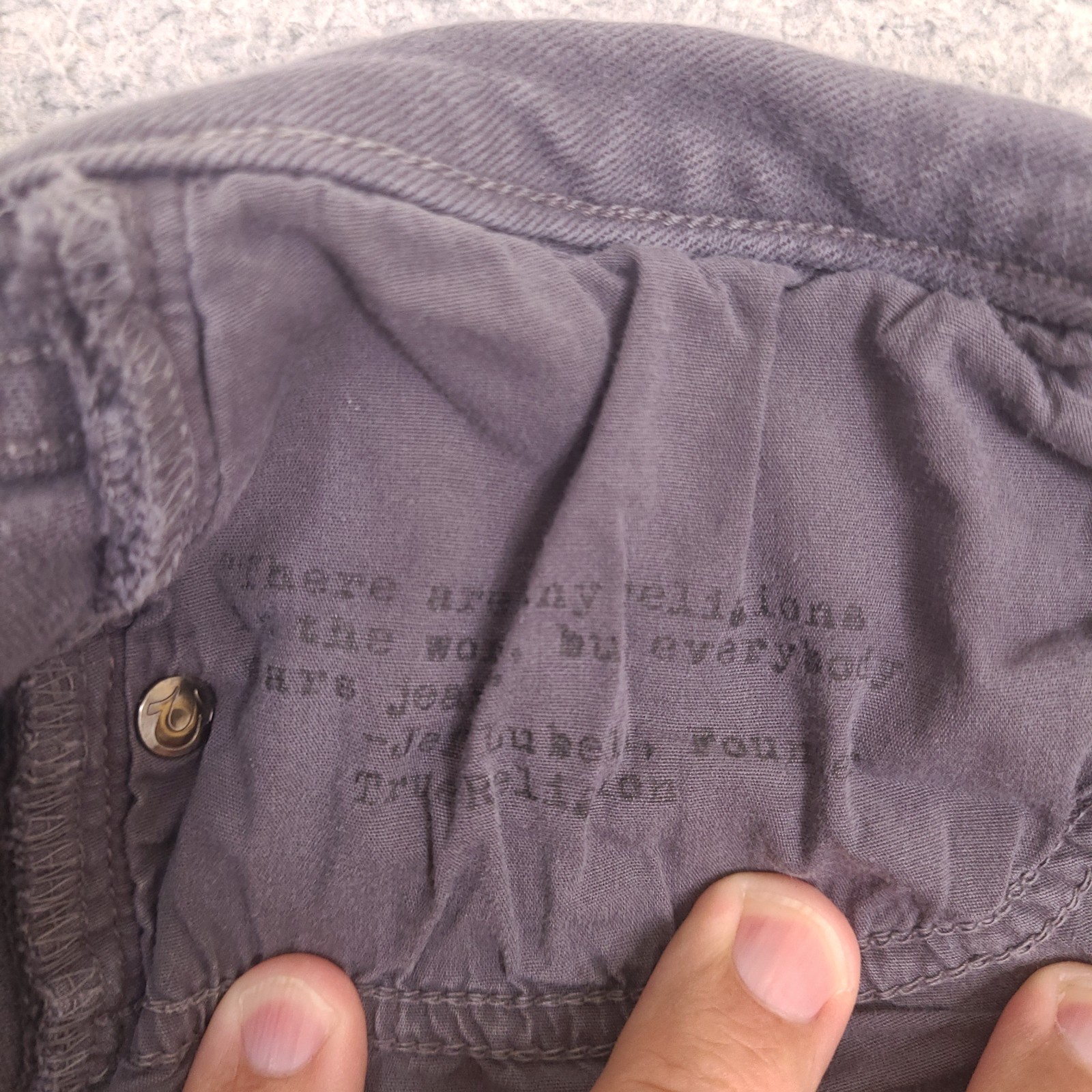 True Religion Skinny Jeans Womens 30 x 30 Gray Stretch Made In Italy Button Fly thumbnail 9