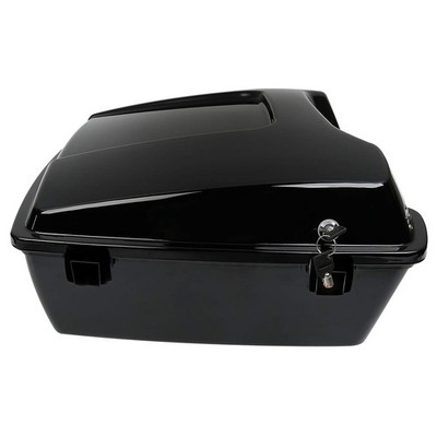 Gloss Black Chopped Motorcycle Tour Trunk Tail Box Fits Touring 1997-2013