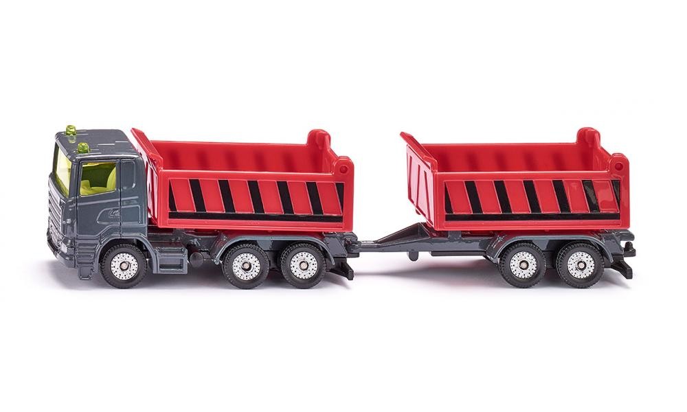 Sky Marks SK1685 CAMION C/CASSONE RIBALTABILE + RIMORCHIO cm 15 Modellino