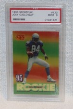 1995 Sportflix JOEY GALLOWAY Rookie Card PSA Mint 9 Pop 30 Seattle Seahawks. rookie card picture