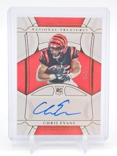CHRIS EVANS 2021 NATIONAL TREASURES ROOKIE AUTO GOLD /25 #116 BENGALS Q5194