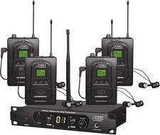 Audio2000'S In-Ear Wireless Audio Monitor System - Black (AWM6306U)