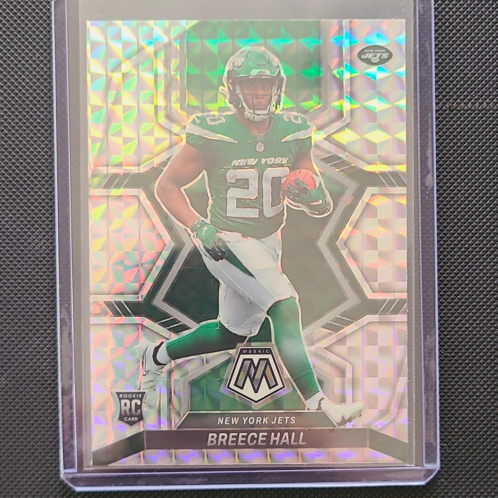 Panini 2022 Mosaic Breece Hall Rookie Mosaic Prizm #307 New York Jets