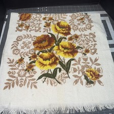 Vintage Yellow Floral Bath Towel