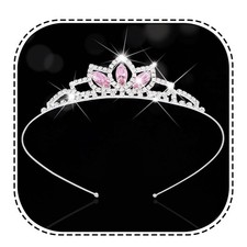 Kilshye Crystal Tiara Silver Small Rhinestone Tiaras Crown
