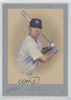 2005 Donruss Studio Portraits Throwback Threads Blue 7/35 JD Drew #SP-71 3s3