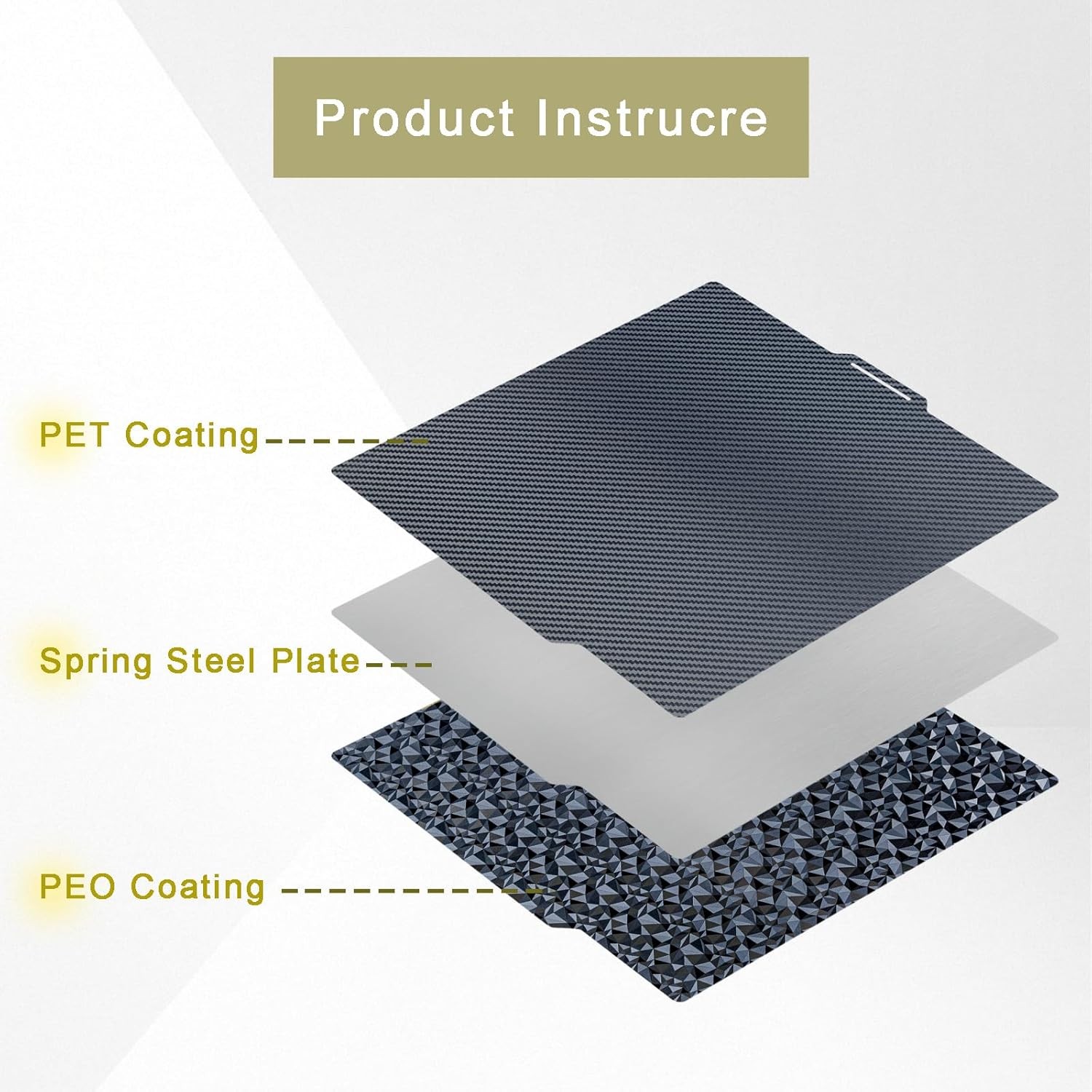 3D Drucker Bauplatte PEI 257mm Kleber Druckbett Kompatibel - Bild 2