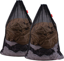 2 Pack Mesh Laundry Bags, 24 X 36 Inches Heavy Duty Drawstring Bag, Factories, C