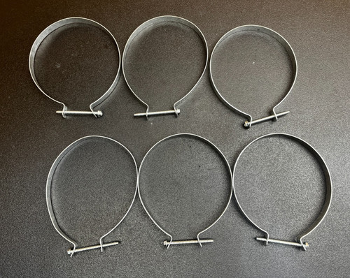 SET OF 6-8 Inch 304 Stainless Steel Hose Clamp Dryer Vent Clamp