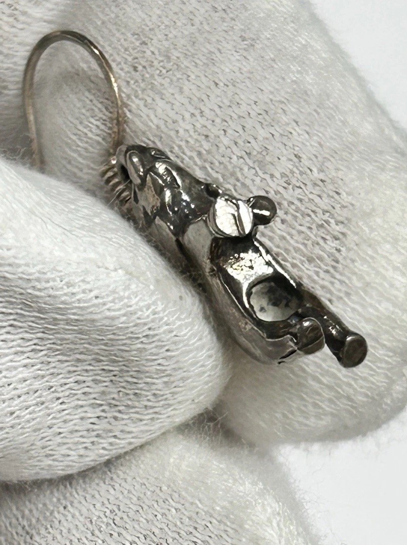 Solid 925 Sterling Silver Dangle Elephant Earrings - image 7