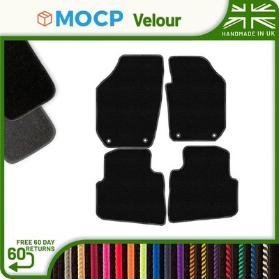 Velour Car Mats to fit Skoda Roomster 4 Mat Clips 2006-2015