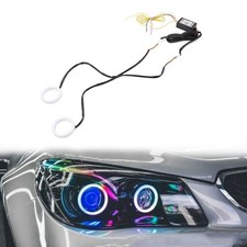 RGB LED Phone Control Angel Eye Lights Halo Rings Headlight DRL Retrofit