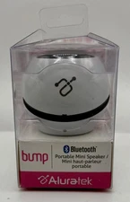 Aluratek Bump Portable Mini Bluetooth Speaker (Model AP502F) – White / Open Box